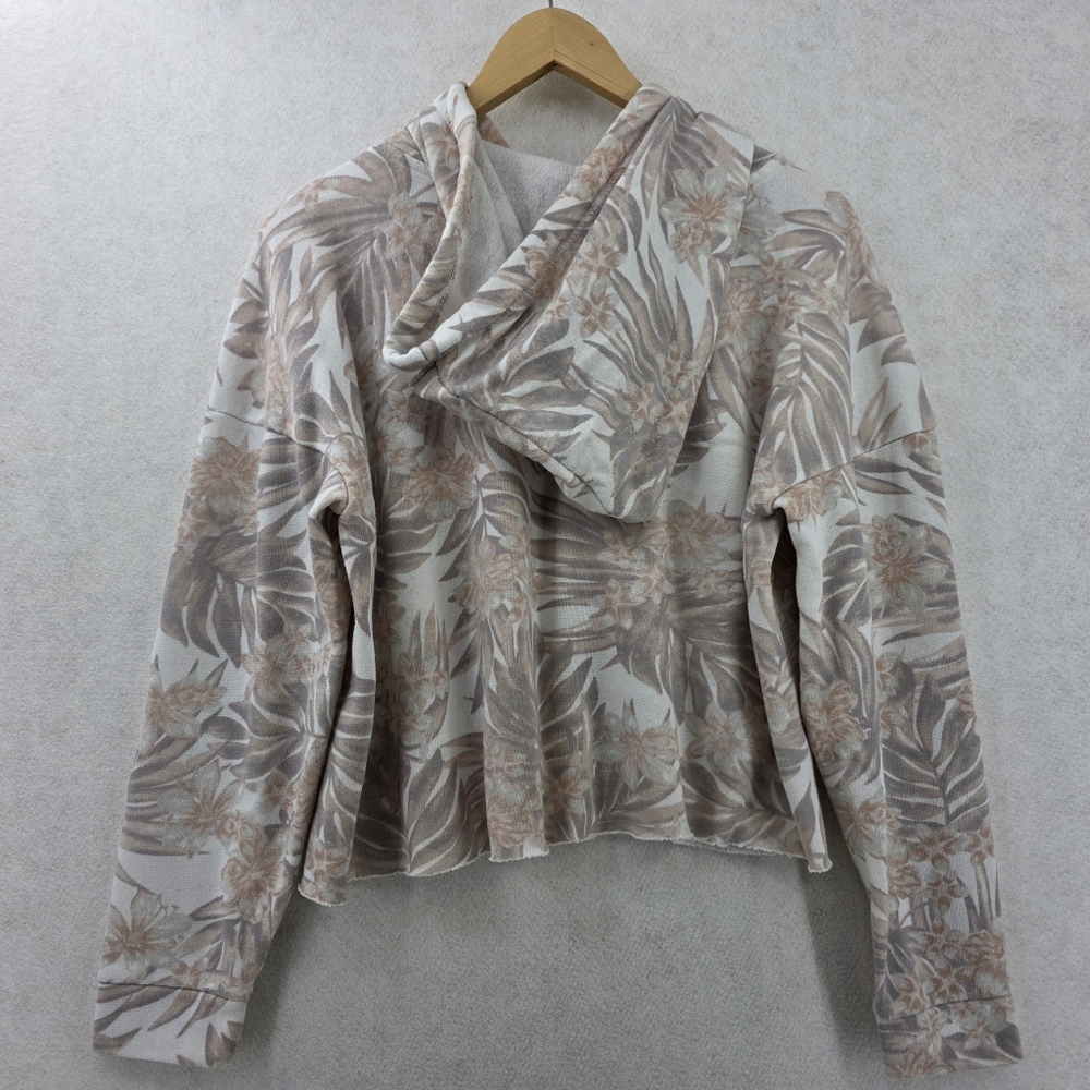 Ron Jon Surf Shop Cropped Tropical Leaf Hoodie Boxy Fit Wome's Size Medium - Picture 8 of 10